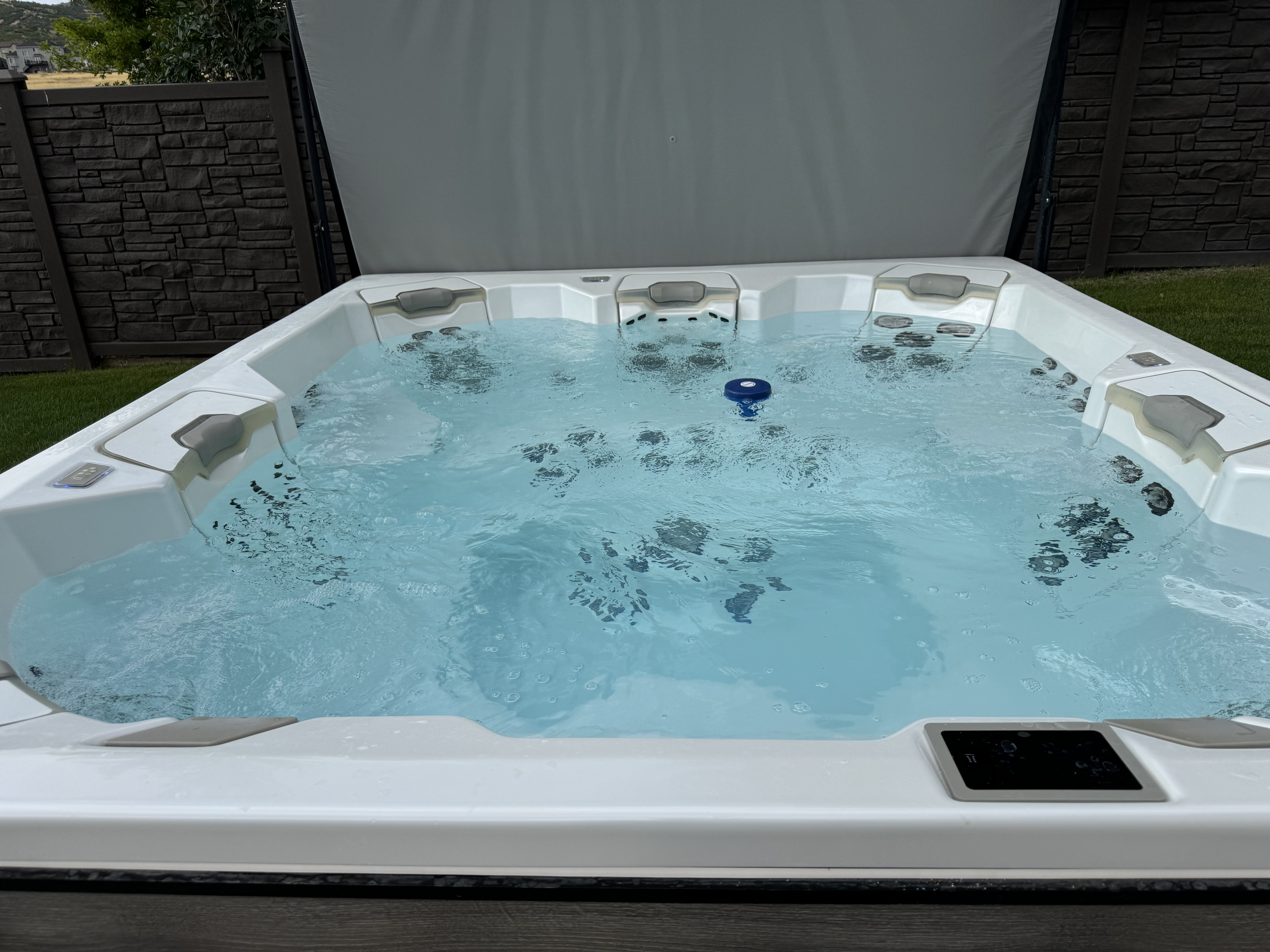 Clean hot tub after professional service